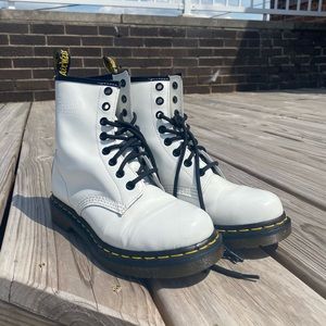 White Dr. Martens Boots